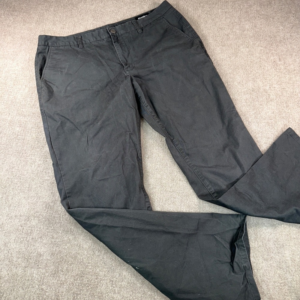 Bonobos Mens Slim Fit Chinos Dark Charcoal Grey Pants 36x32